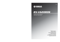 Yamaha RXV-620-RDS - Owners Manual 